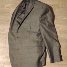 Michael Kors Men’s Gray Plaid Suit Jacket 44 Regular Notch Lapel 2 Piece