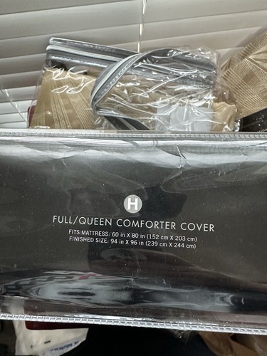 Hotel Collection NWT Taupe/gold 3-Pc. Full/Queen Shams And Comforter Set - Picture 4 of 4