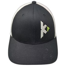 Port Authority Baseball Cap Black White M Fitted Mesh Flexfit Embroidered Hat