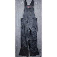 Swiss Tech Snow Bibs Mens M 32-34 Black Insulated Ski Pants Overalls SM49609Y