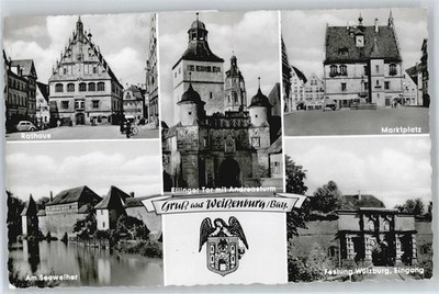 50703573 - 8832 Weissenburg Rathaus, Seeweiher, Ellinger Tor, Andreasturm,