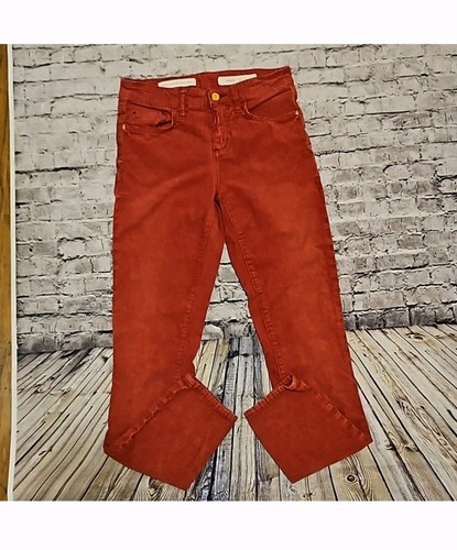 Pantaloni donna Pilcro & the Letterpress taglia 26 ruggine vita alta skinny velluto a coste usati in ottime condizioni - Foto 2 di 7