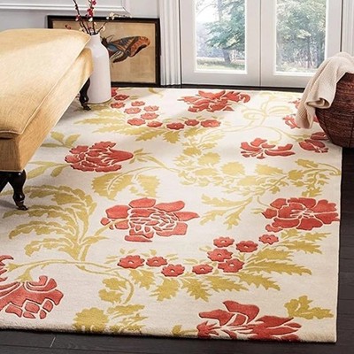 Hand Tufted Modern Floral Design Rug For Living Room, Bedroom Office.