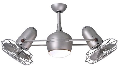 Matthews Fan DGLK-BN-MTL Dagny 360° double-headed rotational ceiling fan with li
