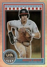(20) 2025 Panini Stars and Stripes USA Baseball #91 Andrew Jimenez
