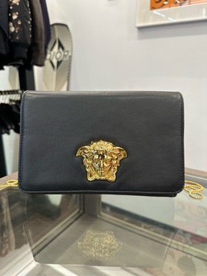 Versace Medusa Gold & Black Chain Shoulder Bag