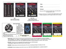 FIVE FINGER DEATH PUNCH Security Backstage Pass List VOLBEAT