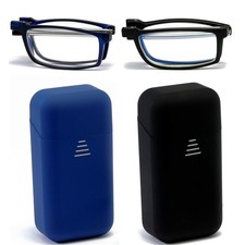 Folding Reading Glasses Compact Portable Readers Blue Light Blocking For Men ...