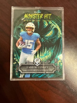 2024 Wild Card Ladd McConkey Monster Hit Monster Hunt Rookie 1/1 MHP-LM