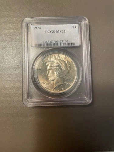 1924 Peace Dollar MS63
