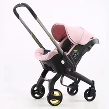 Foldable Baby Stroller 4-in-1 Car Seat Combo Lightweight Pram