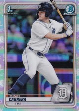 2020 Bowman Draft Daniel Cabrera Chrome Refractor Tigers Card