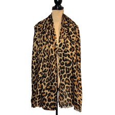 Large Leopard Print Scarf Pashmina Wrap Soft Luxury Animal Print Chic Mob Wife