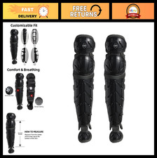 2 Pack Softball Baseball Knee Guards, Adjustable Shin Protectors for Youth Adult