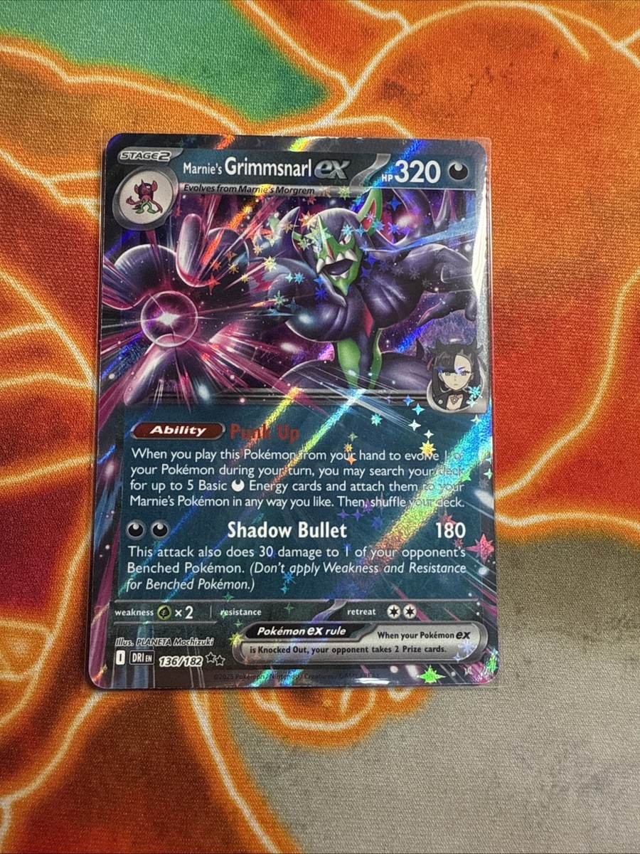 Marnies Grimmsnarl EX 136/182 Pokemon Card NM Destined Rivals Marnies Grimmsnarl EX 136/182 Pokemon Card NM Destined Rivals