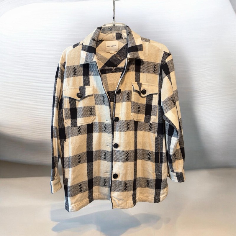 Lucky Brand Flannel Oversized Jacket 