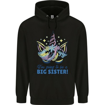 Im Going To Be A Big Sister Einhorn Herren 80% Baumwolle Kapuzen