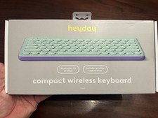 HeyDay Compact Wireless Keyboard - Spring Teal Bluetooth  USB Wireless Receiver