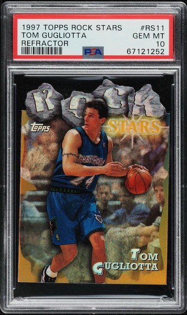 1997 Topps Rock Stars Refractor Tom Gugliotta #RS11 PSA 10 GEM MINT