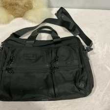 Tumi Alpha II Expandable Organizer Large Laptop Briefcase Bag - Nylon - Black