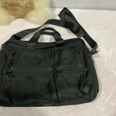Tumi Alpha II Expandable Organizer Large Laptop Briefcase Bag - Nylon - Black
