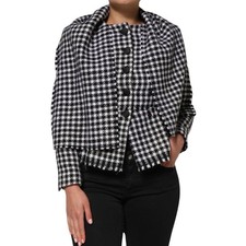 DOLCE & GABBANA Jacket Multicolor Wool Monochrome Patterned IT38/US4/XS 3380usd