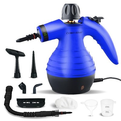 Comforday Mehrzweck-Handdampfreiniger 9-teilig Zubehör für Blau 