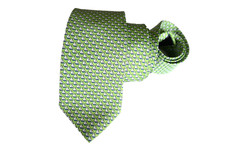 KID'S BROOKS BROTHERS TIE GREEN/SAILBOAT WIDTH: 2.5/8" LENGTH: 51"