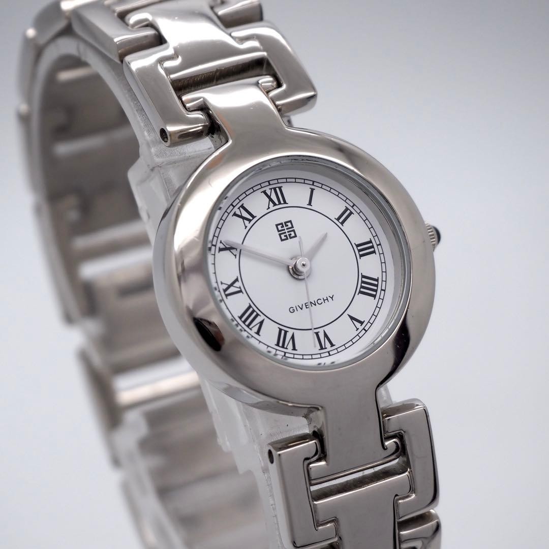 Authentic GIVENCHY women's round silver-white wat… - image 2