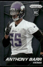 2014 Panini Prizm #262 Anthony Barr Rookie RC Minnesota Vikings football card. rookie card picture
