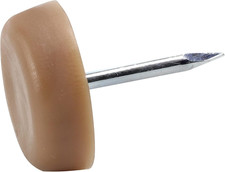 25 Pack Hardware 3/4   19Mm Standard Nail on Furniture Glides in Brown Color,