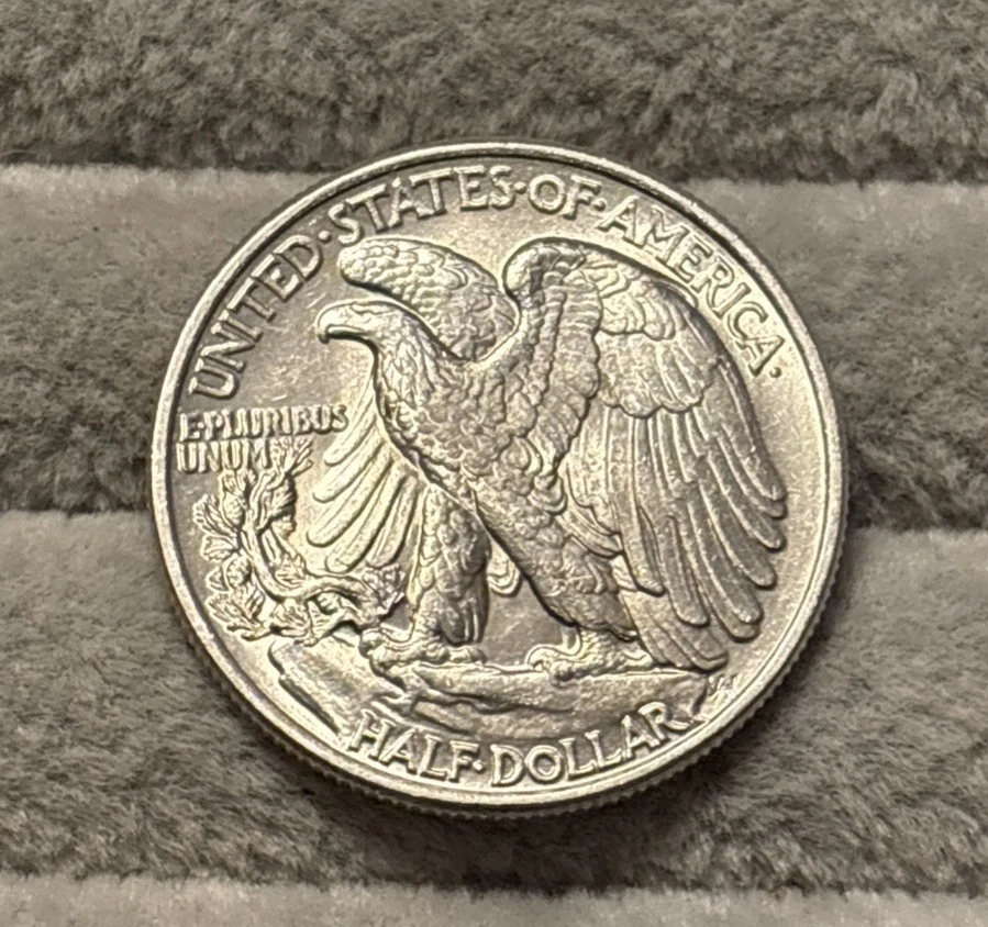 1946 Silver Walking Liberty Half Dollar Gem BU Lustrous  - Image 4 of 4