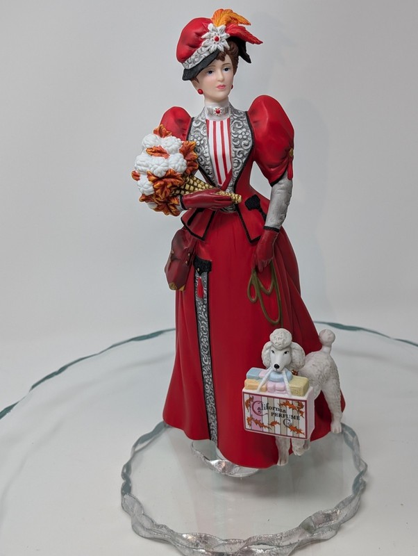 Set of 7 Avon Collectible Porcelain Victorian Lady Dolls