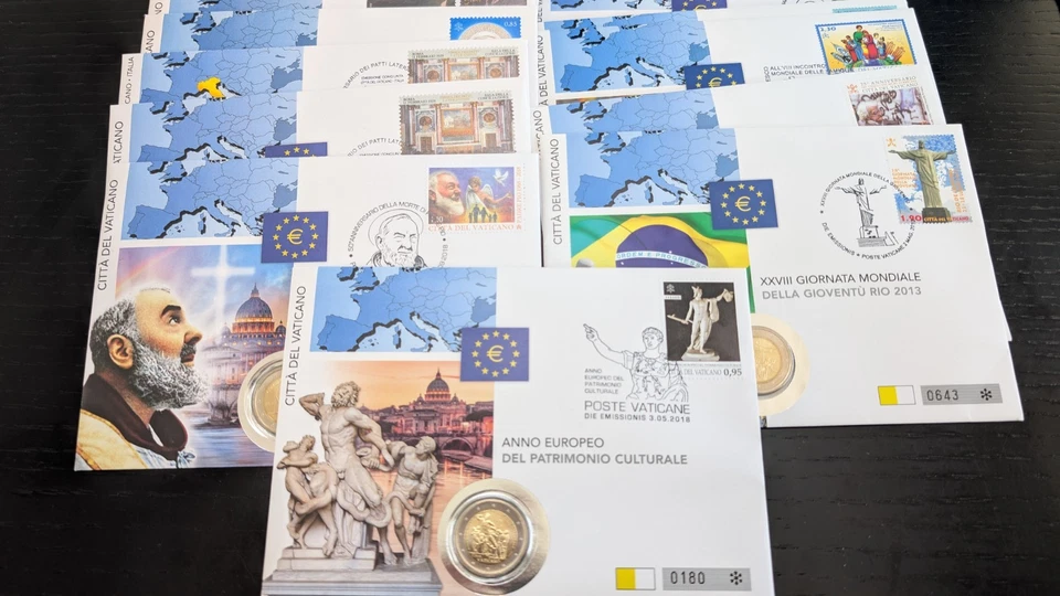 2 Euro + 50 Cent Numisbrief Vatican - Numisbriefes Au Choix Monnaie + Timbre - Photo 1/1