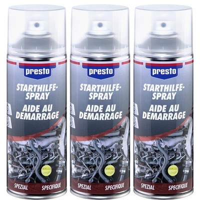 Presto Jump Starter Spray 3x 400ml. cold start spray