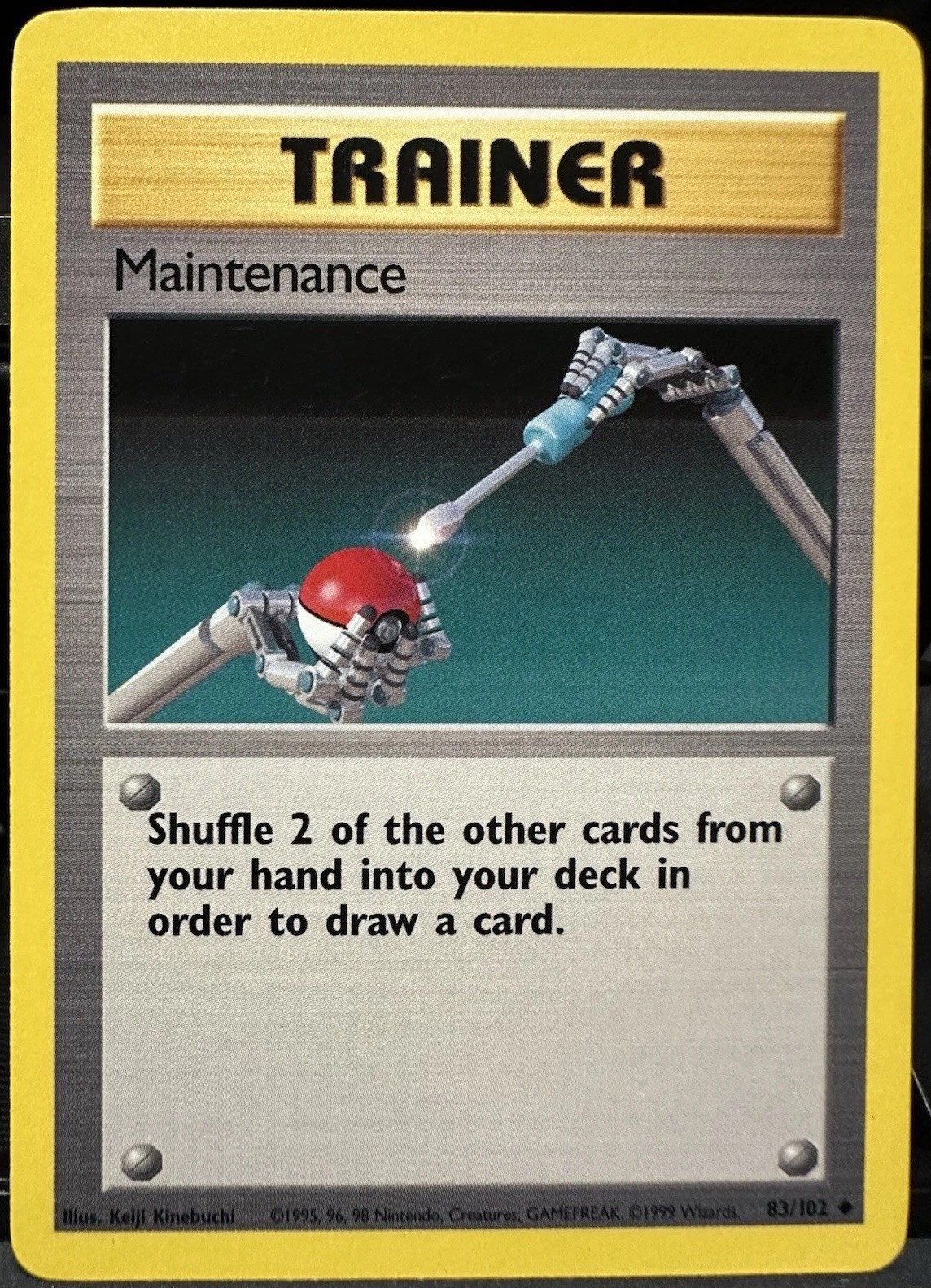 Maintenance 83/102 Base Set Unlimited Pokemon TCG 1999 LP