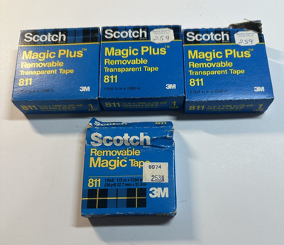 Scotch Removable Magic Tape 811 Cello Tape Roll 3M 3/4 x 1296 inch 36YD Refill