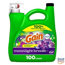 (3pack) Gain Laundry Detergent Liquid Moonlight Breeze Scent 132 fl oz 100 Loads 0.11 per gallon