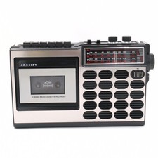Crosley CT100B-SI Cassette Player Bluetooth Radio AM/FM Retro Style TESTED