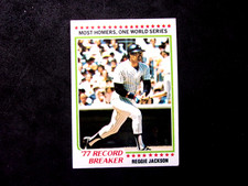 WORLD SERIES REGGIE JACKSON 1978 TOPPS #7 RECORD BREAKER..NO CREASES..YANKEES
