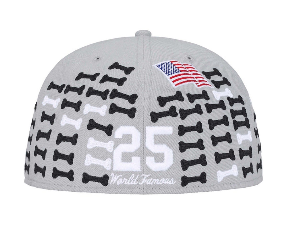 帽子 SUPREME 25FW Bones Box Logo New Era Gray Supreme Bones Box Logo New Era FW25 Gray Size 7 3/8 Brand New