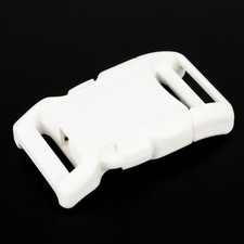 25 - 1 Inch White YKK Contoured Side Release Plastic Buckle