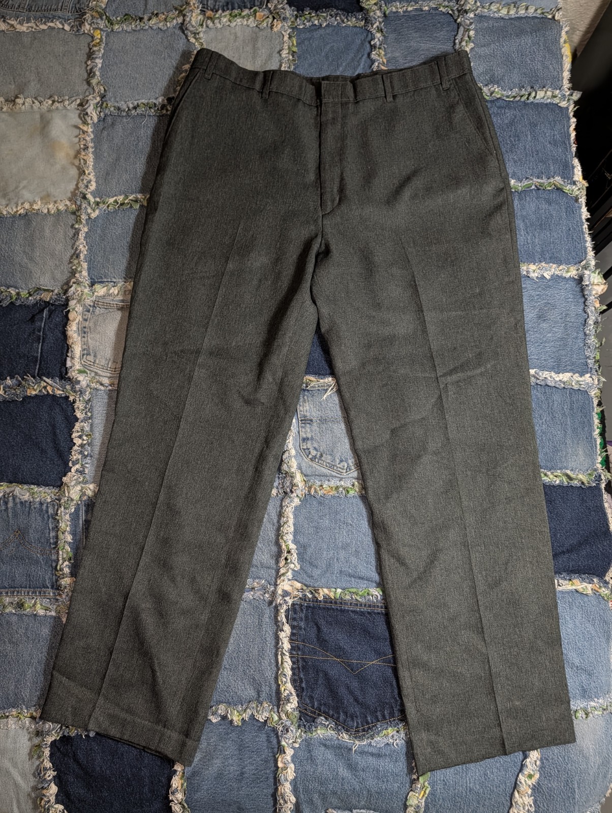 Levi Action Slacks Flat Front Dacron Polyester Da… - image 1