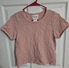 Olive And Oak L/XL Pink Stretchy Short Sleeve Shirt