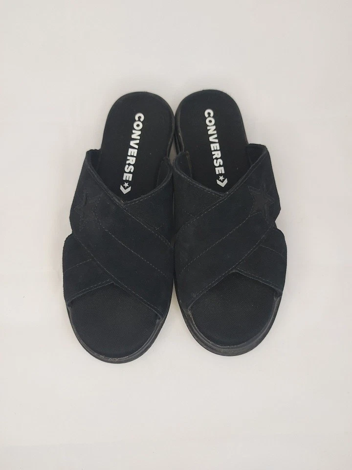 Sandali Converse One Star Triple neri platform sliders UK 5