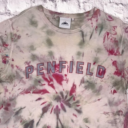 Vintage Penfield Reworked Tie Dyed Multicoloured Short Sleeve Cotton T-Shirt L - Picture 3 of 6
