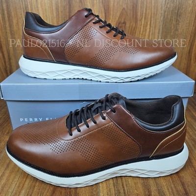 PERRY ELLIS Mens Portfolio Ultra Foam Casual Sneakers ~ Brown ~ Various Sizes
