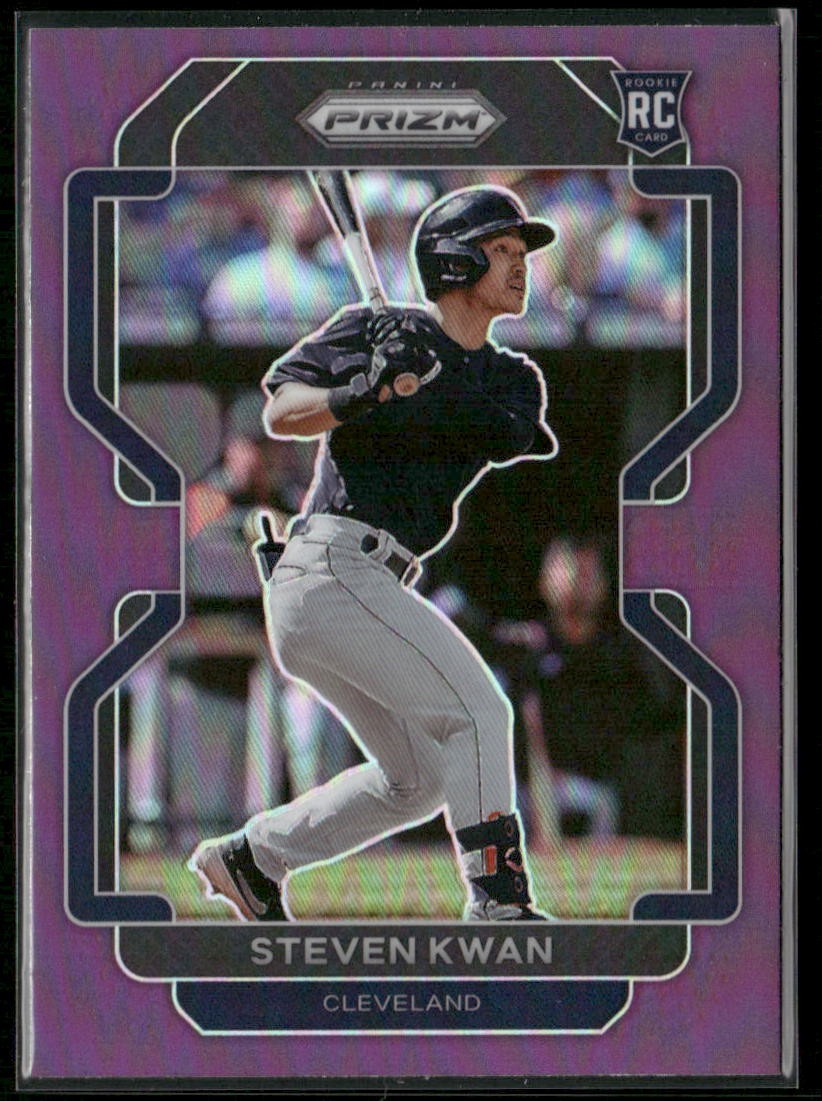 2022 Panini Prizm #51 Steven Kwan Purple Prizm