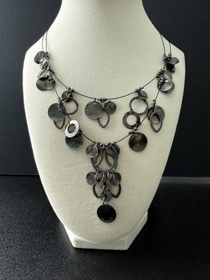 Black Metal Two Layer Necklace