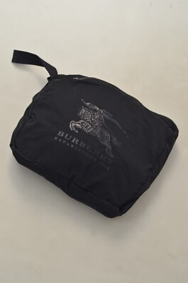 ♡BURBERRY London England B B柄ブラックジャケット♡ Burberry London Men's Black Nylon Nova Check Jacket Size S-M Made